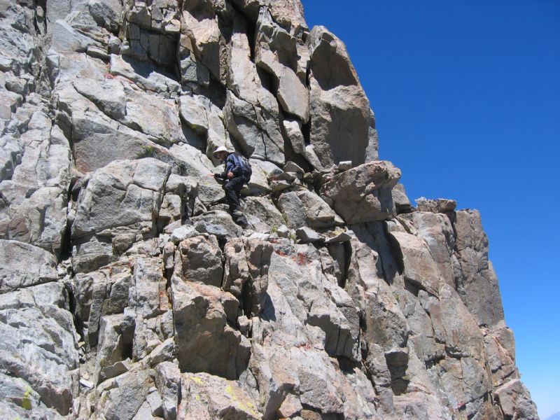 2007-08-12 Middle Palisade (21b) Climbing